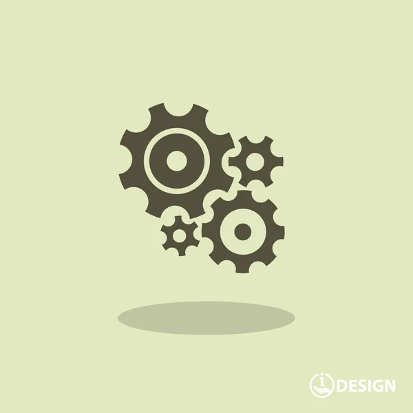 Pictograph of gears icon — Stock Vector