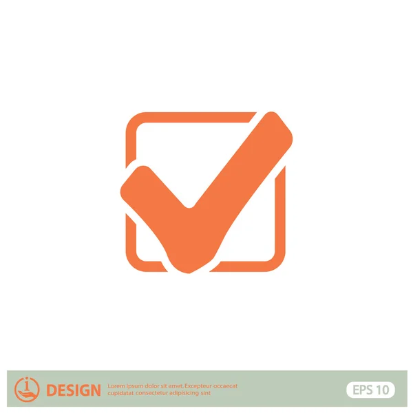 Pictograph of check mark — Stock Vector