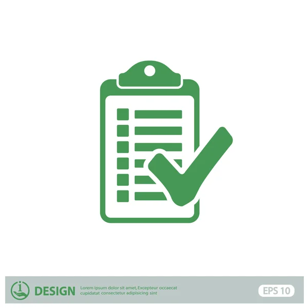 Checklist with sign yes — Stock Vector