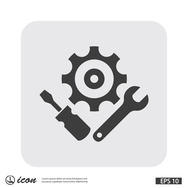 Pictograph of gears icon — Stock Vector