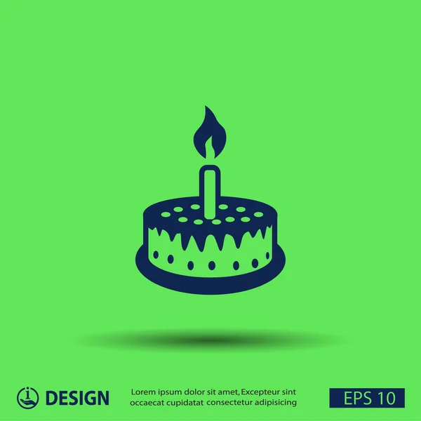 Εικονόγραμμα κέικ με κερί — Διανυσματικό Αρχείο