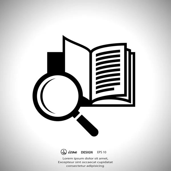 Pictograph of book icon — Stock Vector