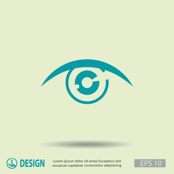 Pictograph van abstracte oog — Stockvector