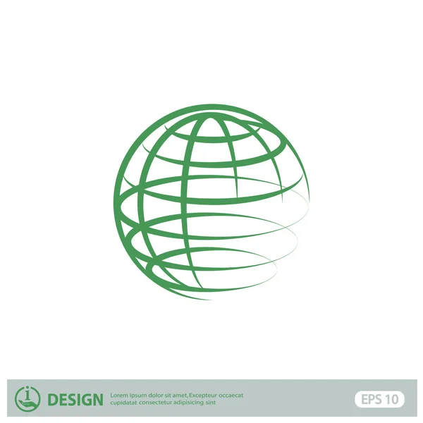 Pictograph van wereldbol icoon — Stockvector