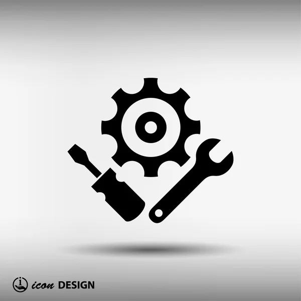 Pictograph van gears pictogram — Stockvector