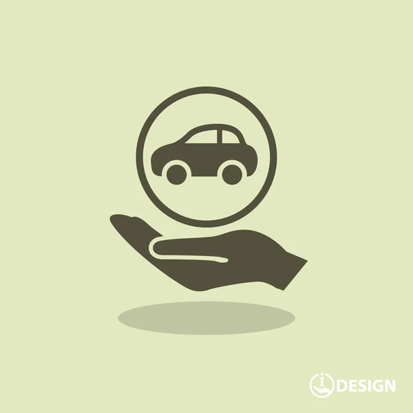 Pictograph van auto-pictogram — Stockvector