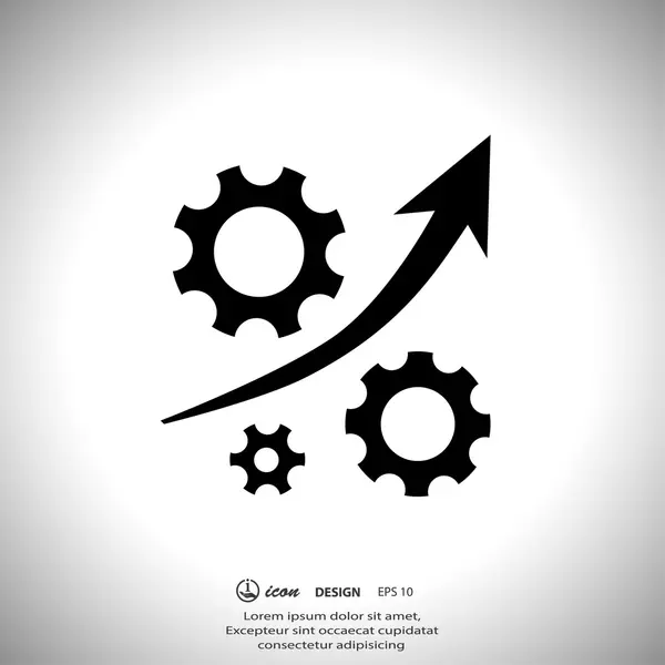 Pictograph van gears pictogram — Stockvector