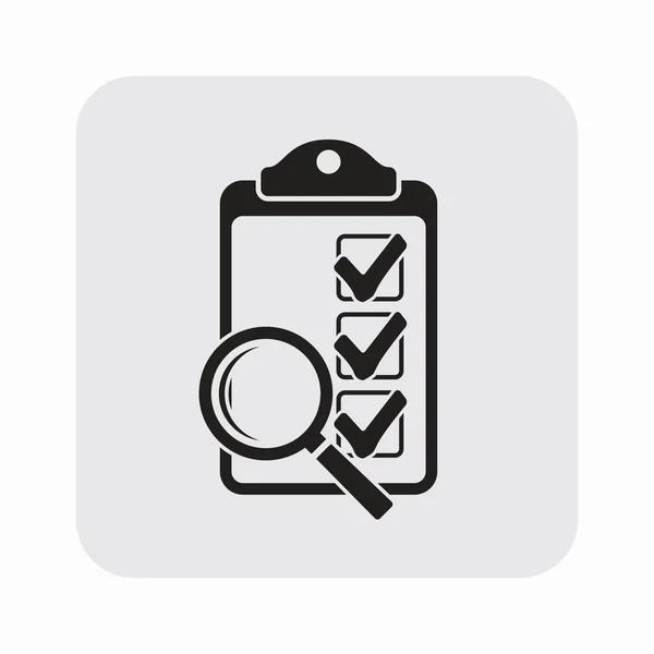 Pictograph of checklist with mark — Stock Vector