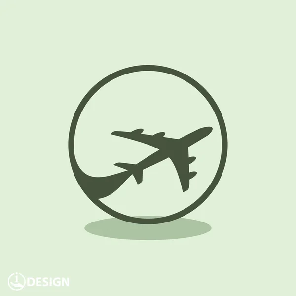 Pictograph of airplane icon — Stock Vector