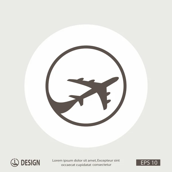 Pictograph av flygplan ikonen — Stock vektor