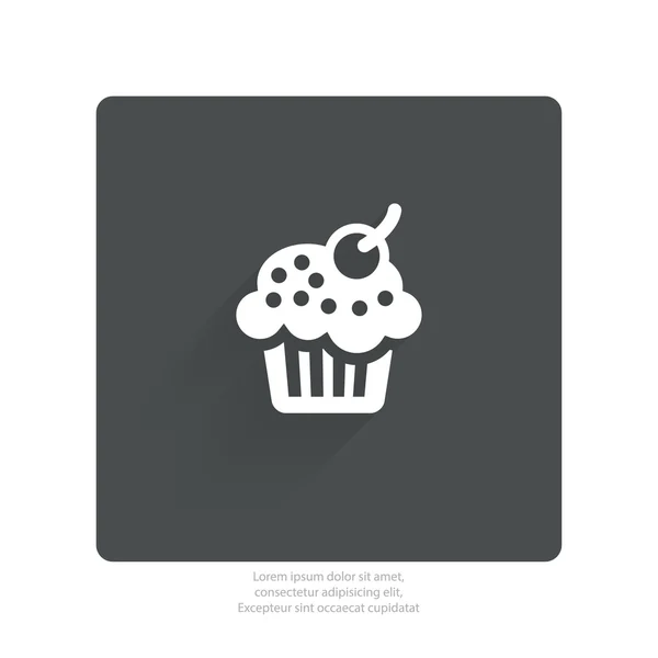 ケーキ アイコンの絵文字 — ストックベクタ