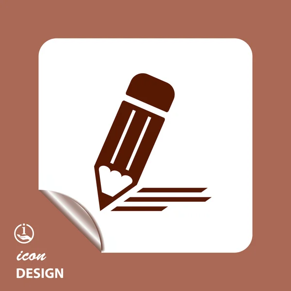 Ikona ikonu lístku s poznámkou — Stockový vektor
