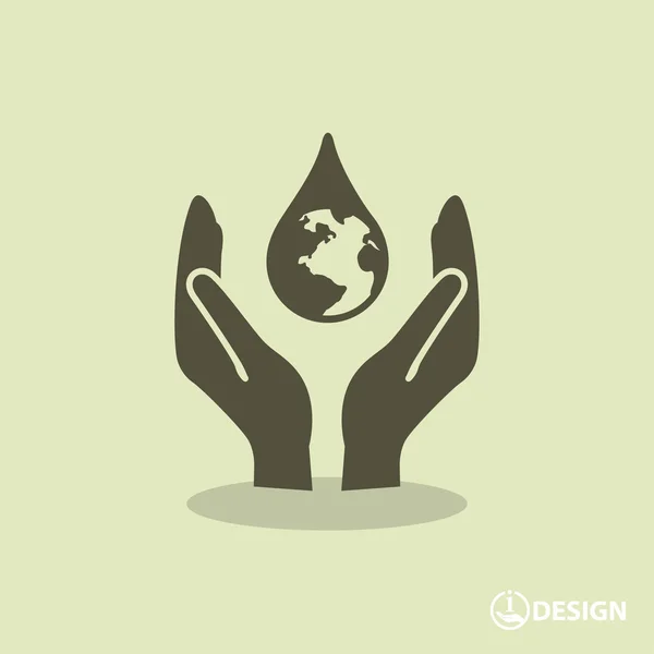 Pictograph van eco-pictogram — Stockvector