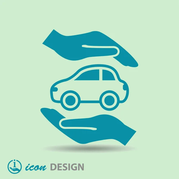 Pictografía del icono del coche — Vector de stock