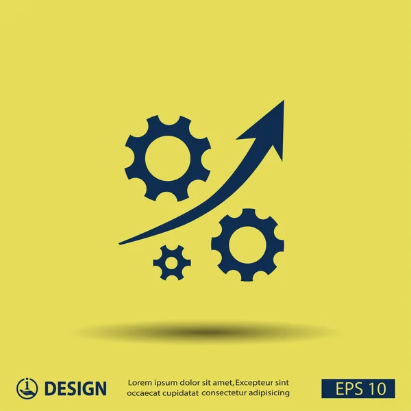 Piktogramm der Zahnräder — Stockvektor