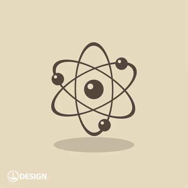 Pictograph of atom icon — Stock Vector