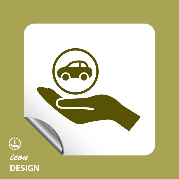 Pictograph of car icon — Stock Vector