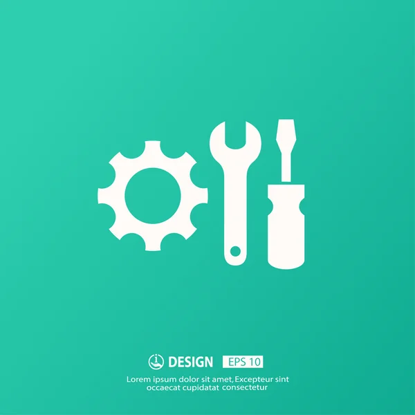 Pictograph of gears icon — Stock Vector