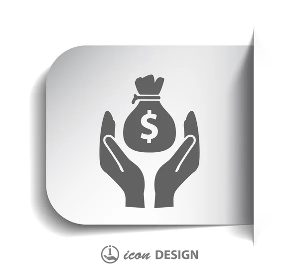 Pictograph of money icon — Stock Vector