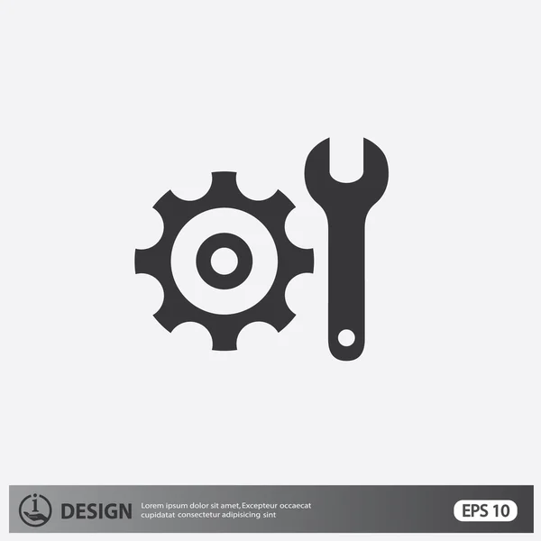 Pictogramme de l'icône d'engrenage — Image vectorielle
