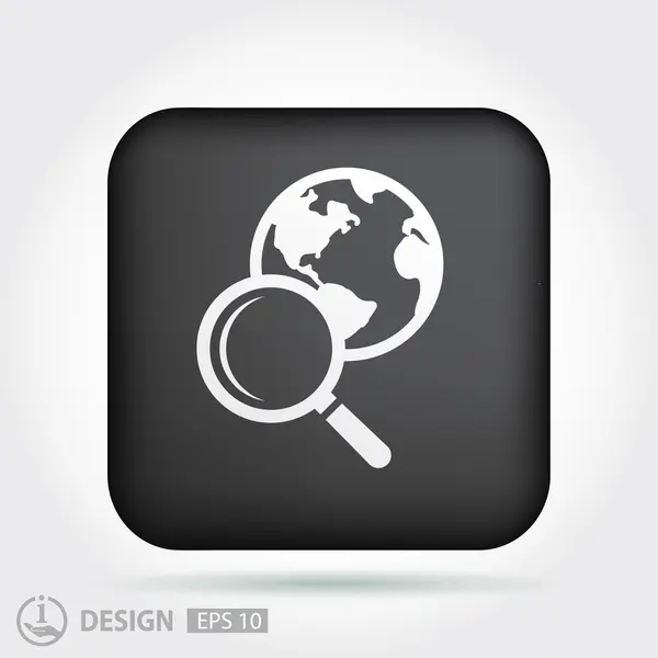 Pictograph of Magnifying glass — Stock Vector