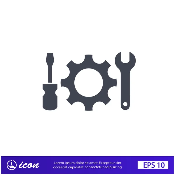 Pictograma de ferramentas de engrenagem —  Vetores de Stock
