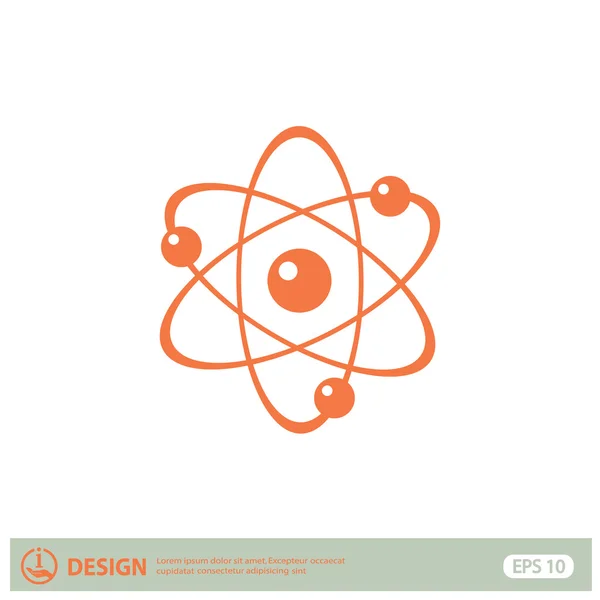 Pictograph of atom icon — Stock Vector