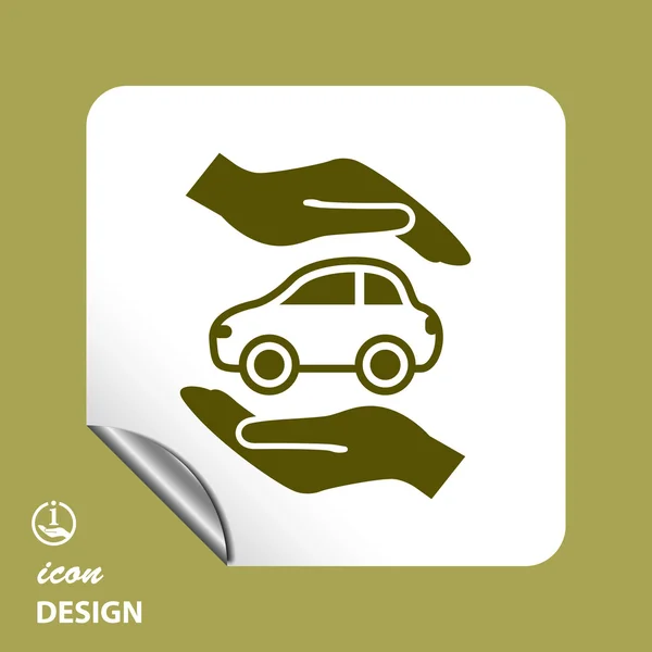 Pictografía del icono del coche — Vector de stock