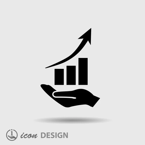 Pittogramma dell'icona del grafico — Vettoriale Stock