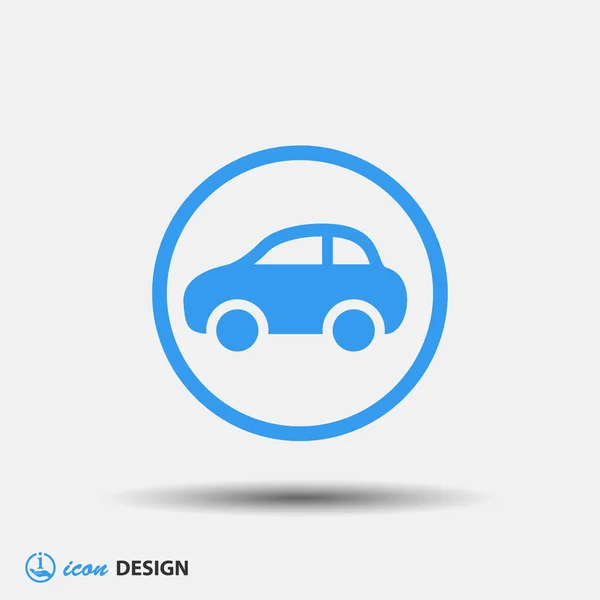 Pictograph van auto silhouet — Stockvector