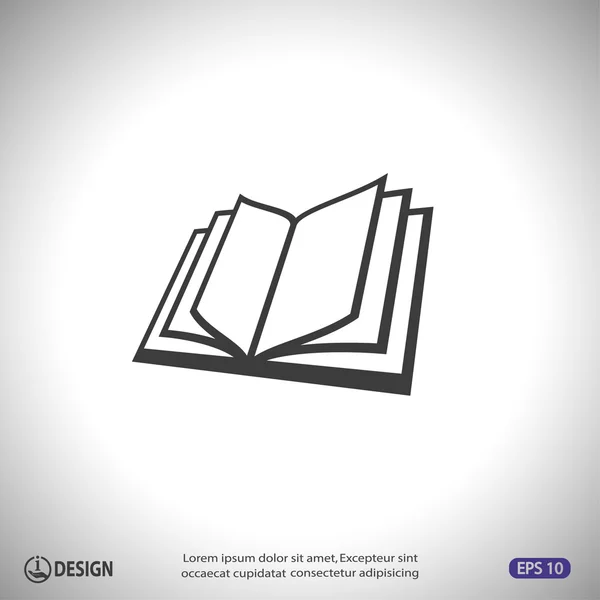 Pictografía de libro abierto — Vector de stock