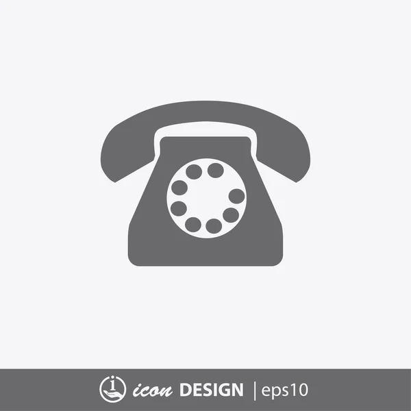 Pictograph of phone icon — Stock Vector