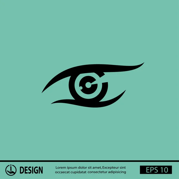 Pictograph of eye icon — Stock Vector