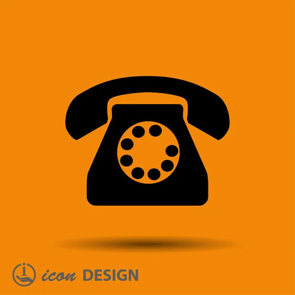 Pictograph of phone icon — Stock Vector