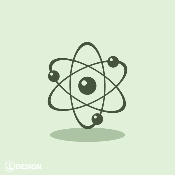 Pictograph of atom icon — Stock Vector