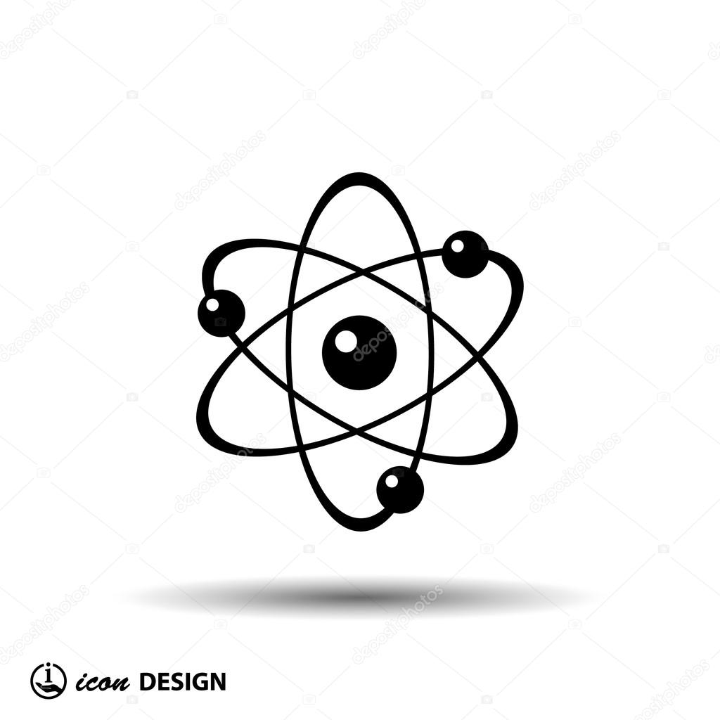 Pictograph of atom icon