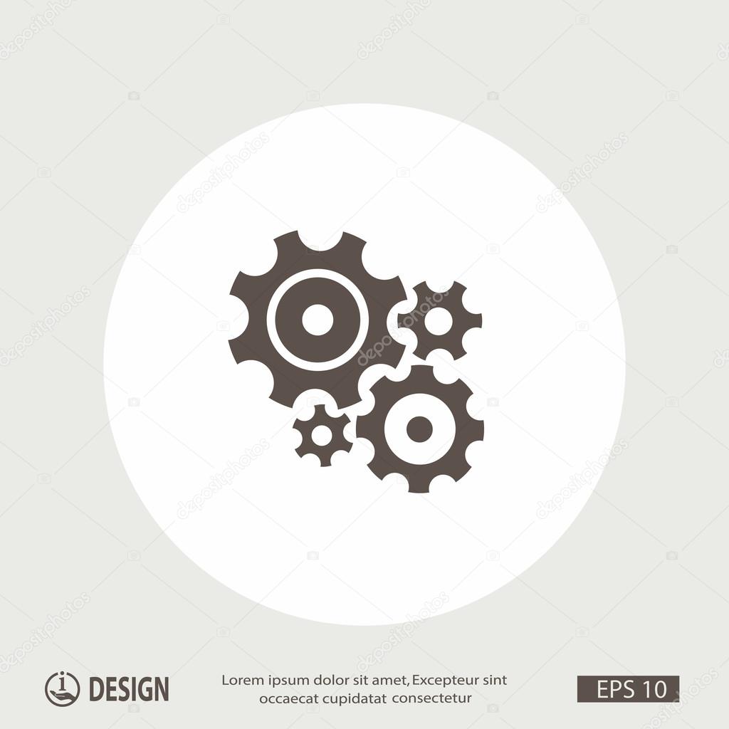 Pictograph of gears icon