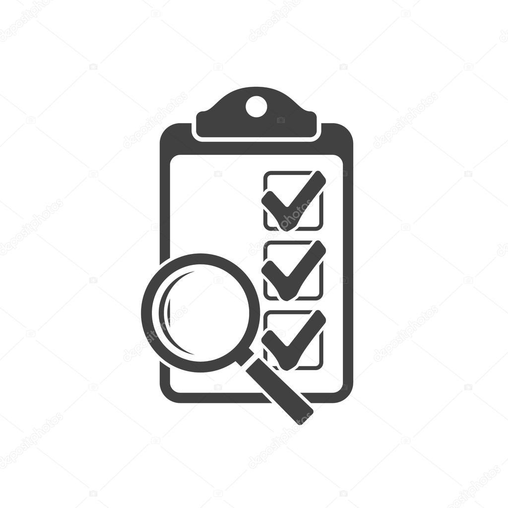 Pictograph of checklist with checkmark