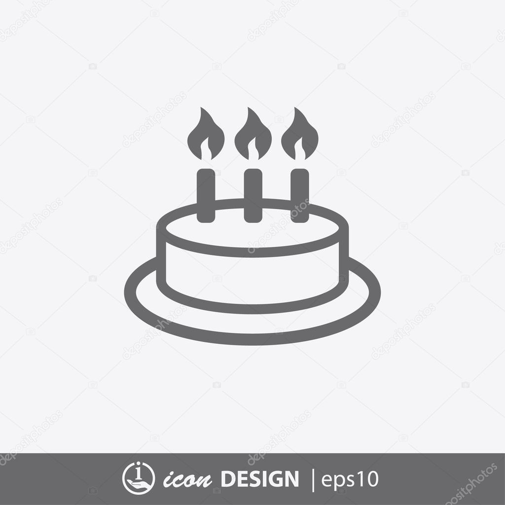 Pictogramme De Gateau Avec Des Bougies Image Vectorielle Hristianin C