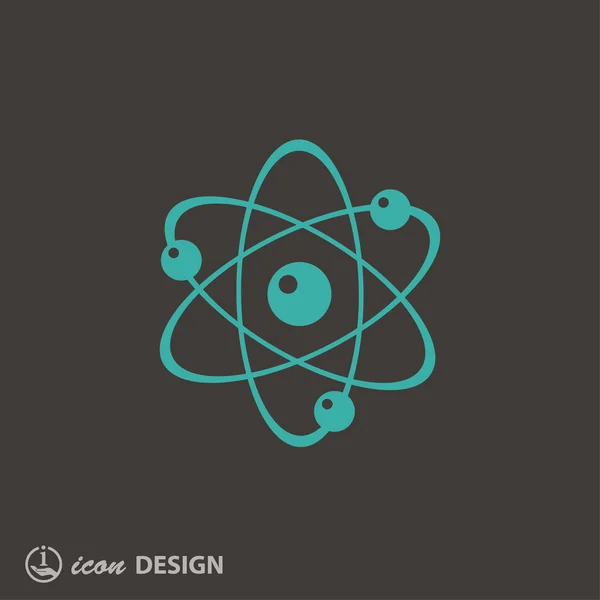 Pictograph of atom icon — Stock Vector