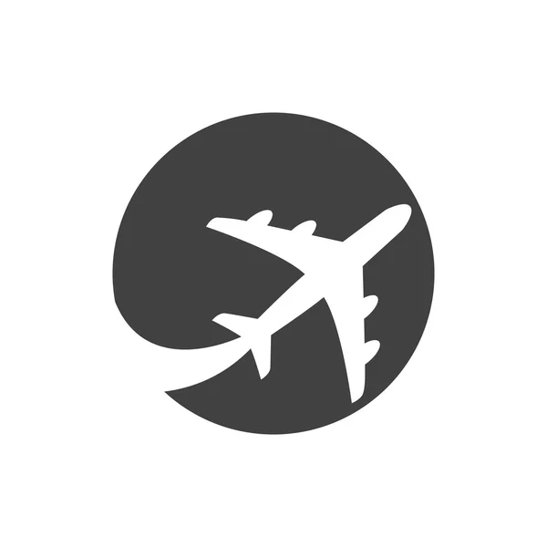Пиктограф значка самолета — стоковый вектор