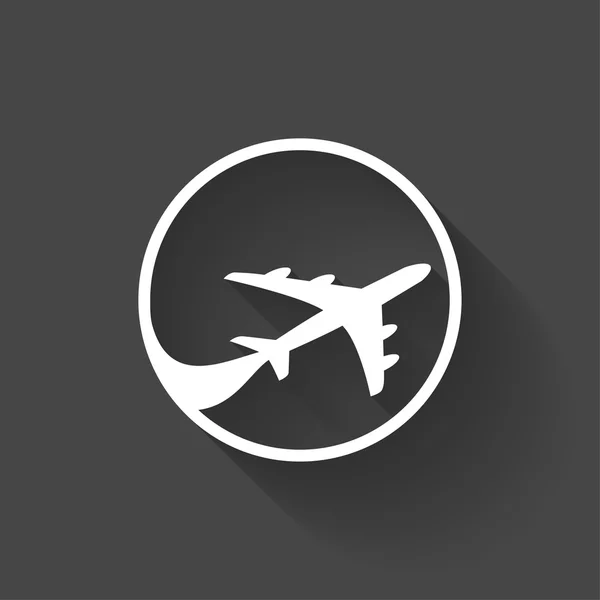 Pictografía del icono del avión — Vector de stock