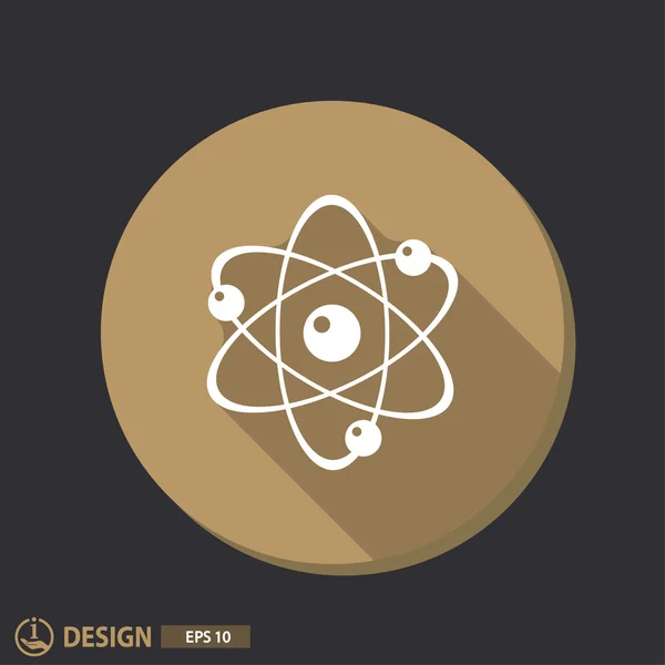 Pictograph of atom icon — Stock Vector