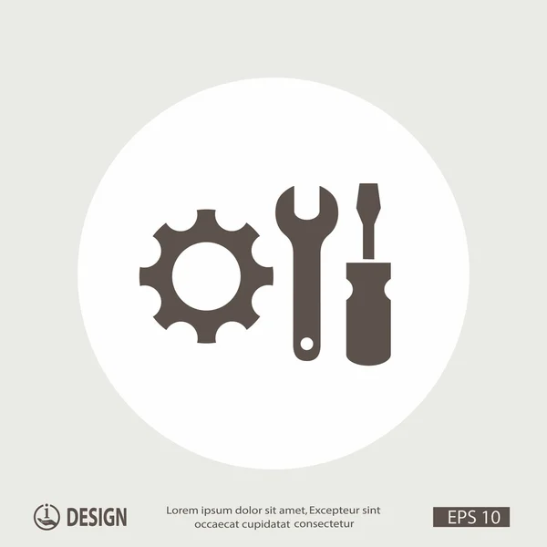 Pictograph of gears icon — Stock Vector