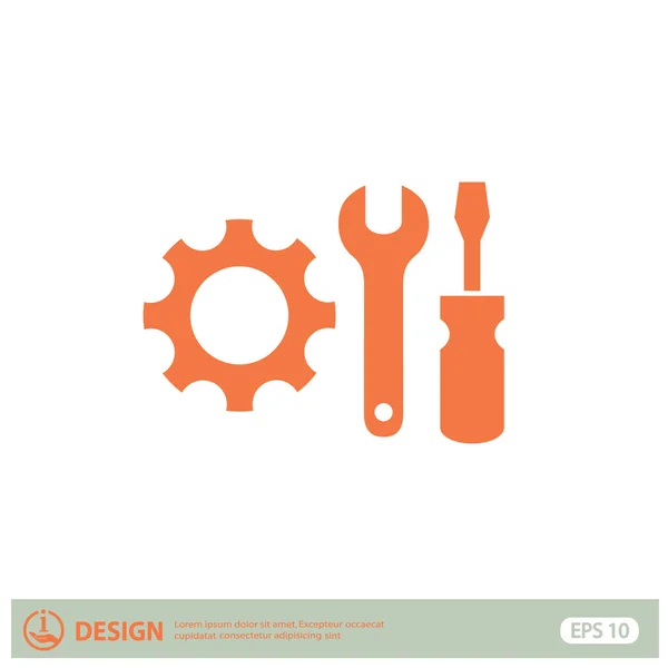 Pictogramme de l'icône des engrenages — Image vectorielle