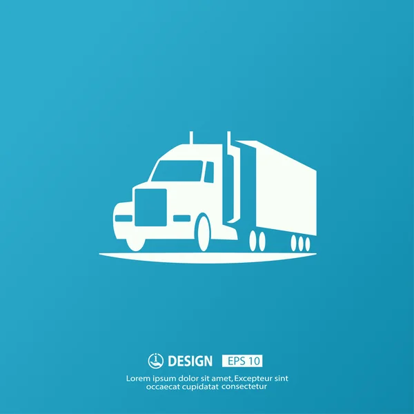 Pictograph of truck car — Stock Vector