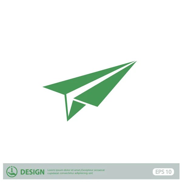 Pictograph av pappersflygplan — Stock vektor
