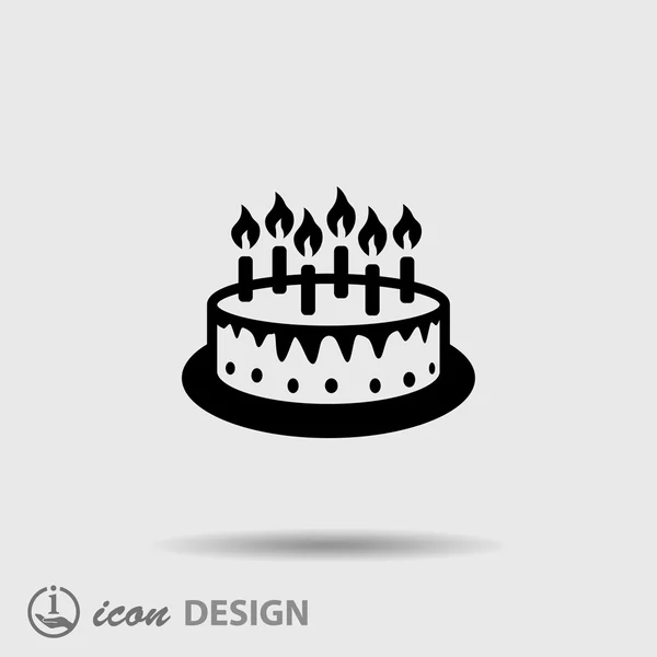 Pictograph of cake icon — Stock Vector