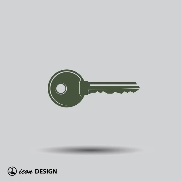 Eenvoudige pictograph van sleutel — Stockvector