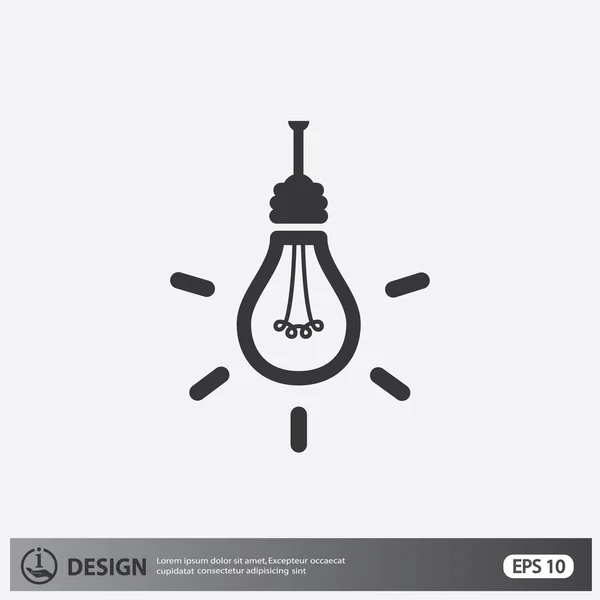 Pictograph of light bulb — Stock Vector